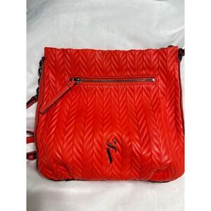 Simply Vera Vera Wang Quilted Red Shoulder Bag Chain Strap Purse Red